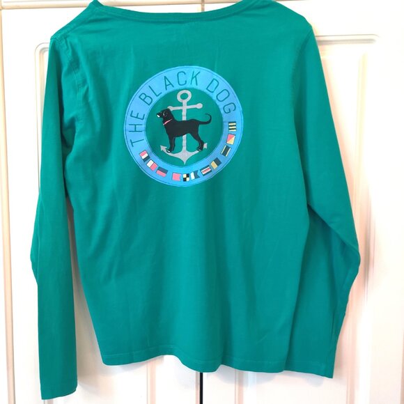 The Black Dog Women's Green Tee Shirt, Size Small - Picture 2 of 2